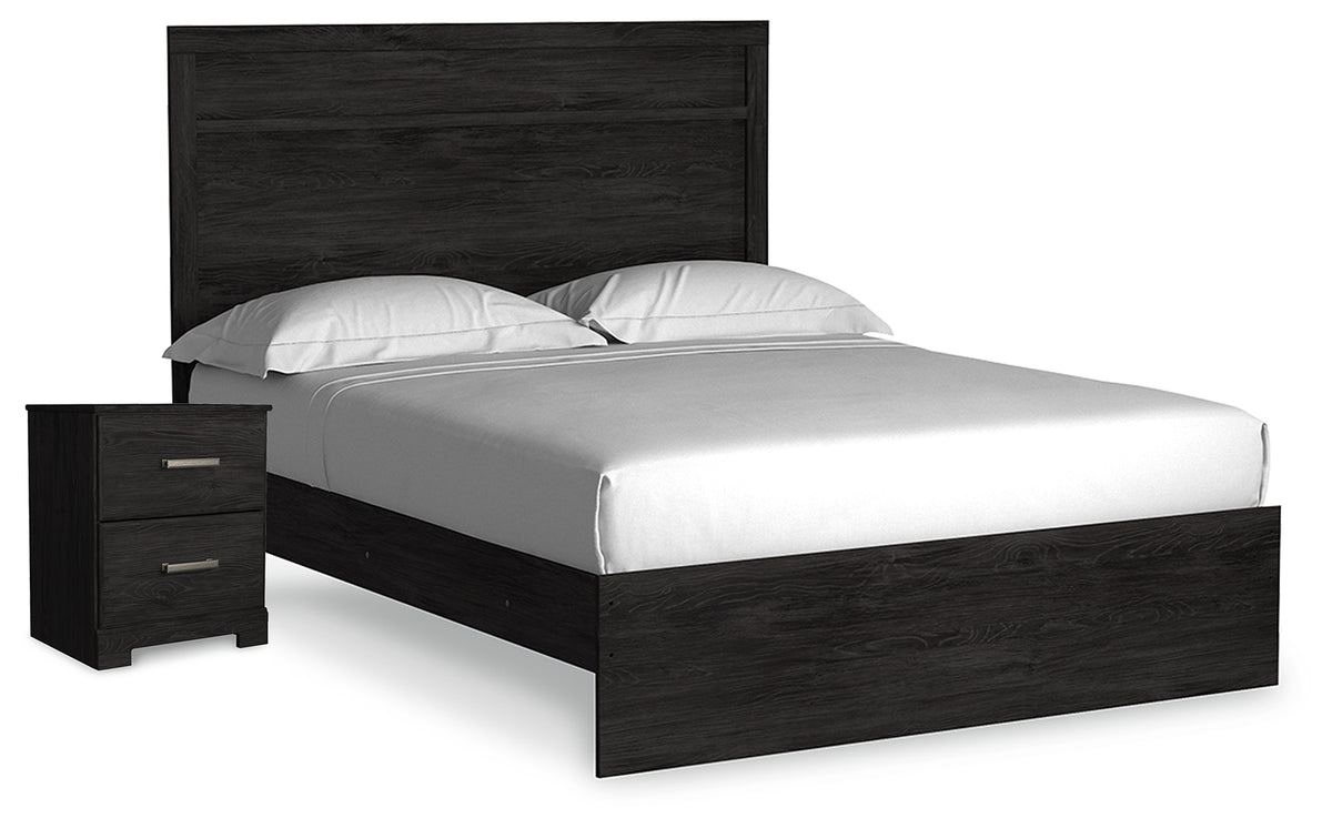 Furniture City Laplace - Ashley Furniture - Belachime Queen Panel Bed and Nightstand - Queen Panel Bed and Nightstand - B2589B15
