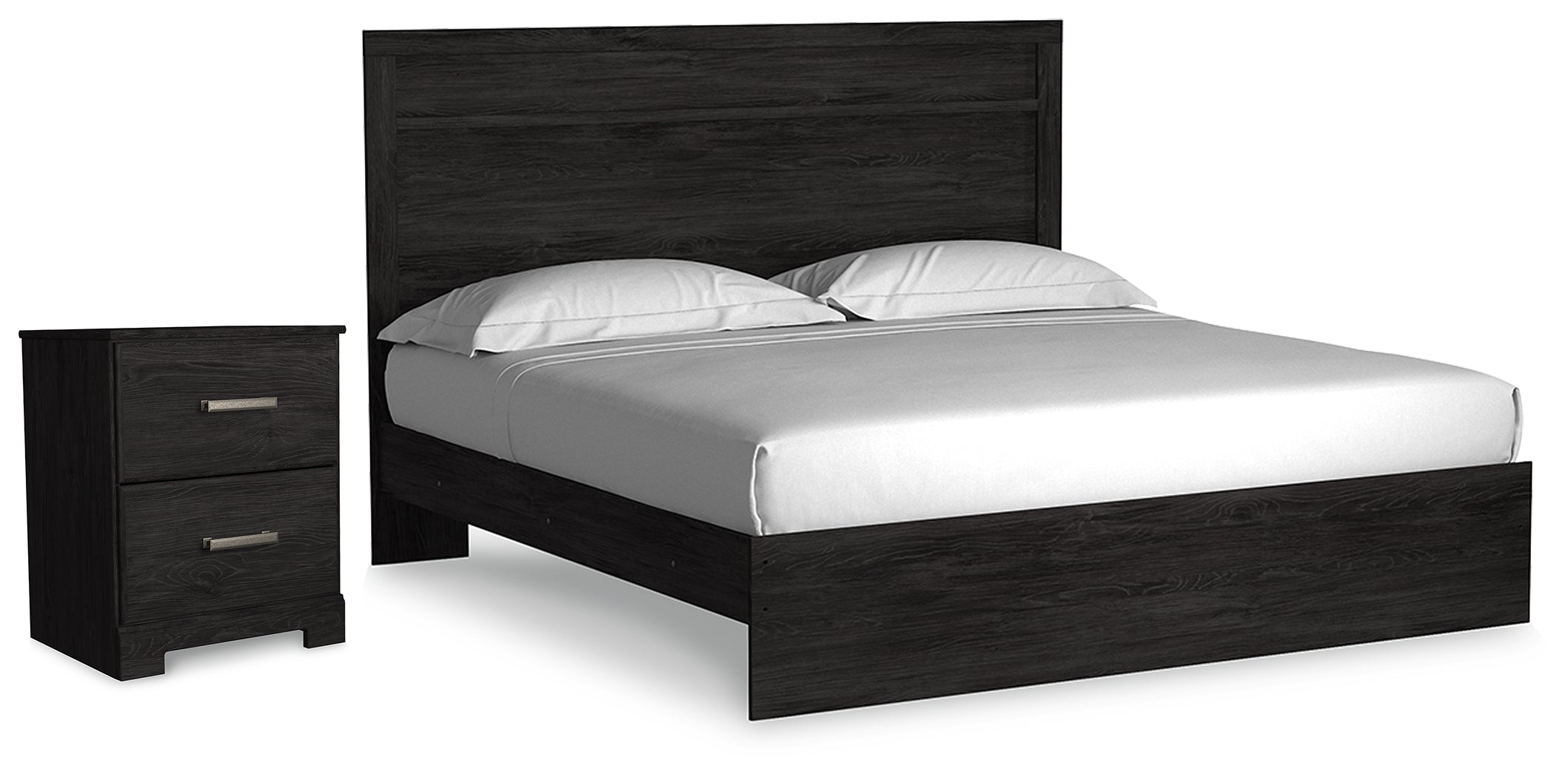Furniture City Laplace - Ashley Furniture - Belachime King Panel Bed and Nightstand - King Panel Bed and Nightstand - B2589B9