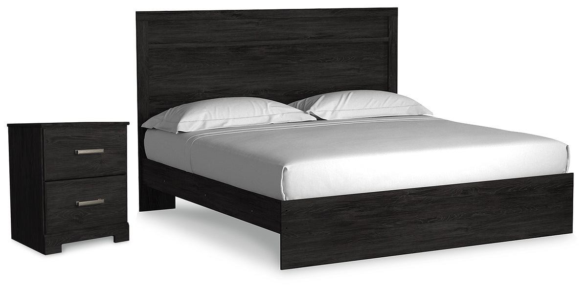 Furniture City Laplace - Ashley Furniture - Belachime King Panel Bed and Nightstand - King Panel Bed and Nightstand - B2589B9