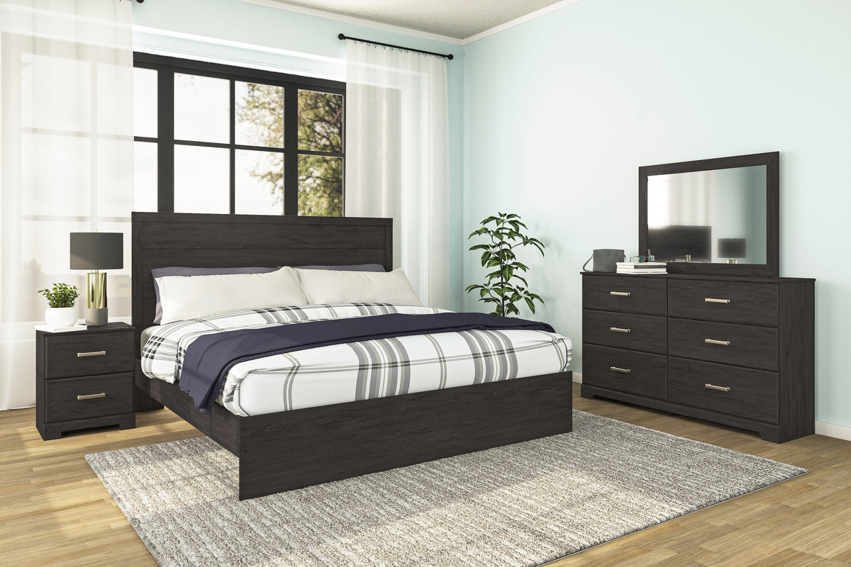 Furniture City Laplace - Ashley Furniture - Belachime King Panel Bed, Dresser, Mirror, and Nightstand - King Panel Bed, Dresser, Mirror, and Nightstand - B2589B8