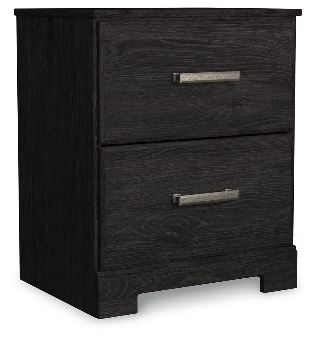 Furniture City Laplace - Ashley Furniture - Belachime Bedroom - Two Drawer Night Stand / Charcoal - B2589-92