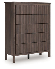 Furniture City Laplace - Ashley Furniture - Pamytta Wide Chest of Drawers - Five Drawer Wide Chest / Brown - PCB2614-46
