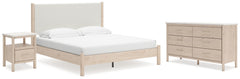 Furniture City Laplace - Ashley Furniture - Cadmori King Upholstered Panel Bed, Dresser and Nightstand - King Upholstered Panel Bed, Dresser and Nightstand - B2615B11