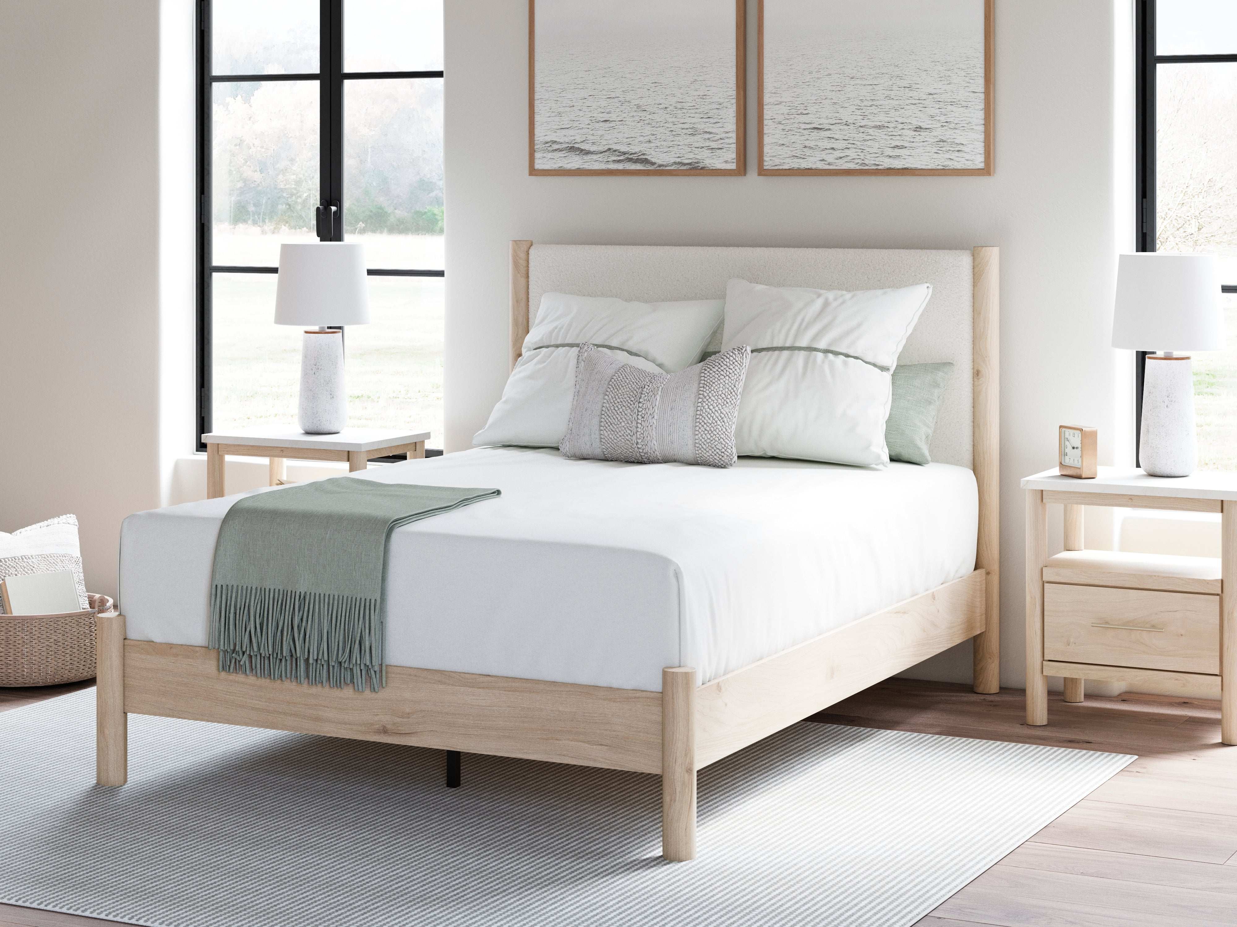 Furniture City Laplace - Ashley Furniture - Cadmori Bedroom - Queen Upholstered Panel Bed - B2615B4