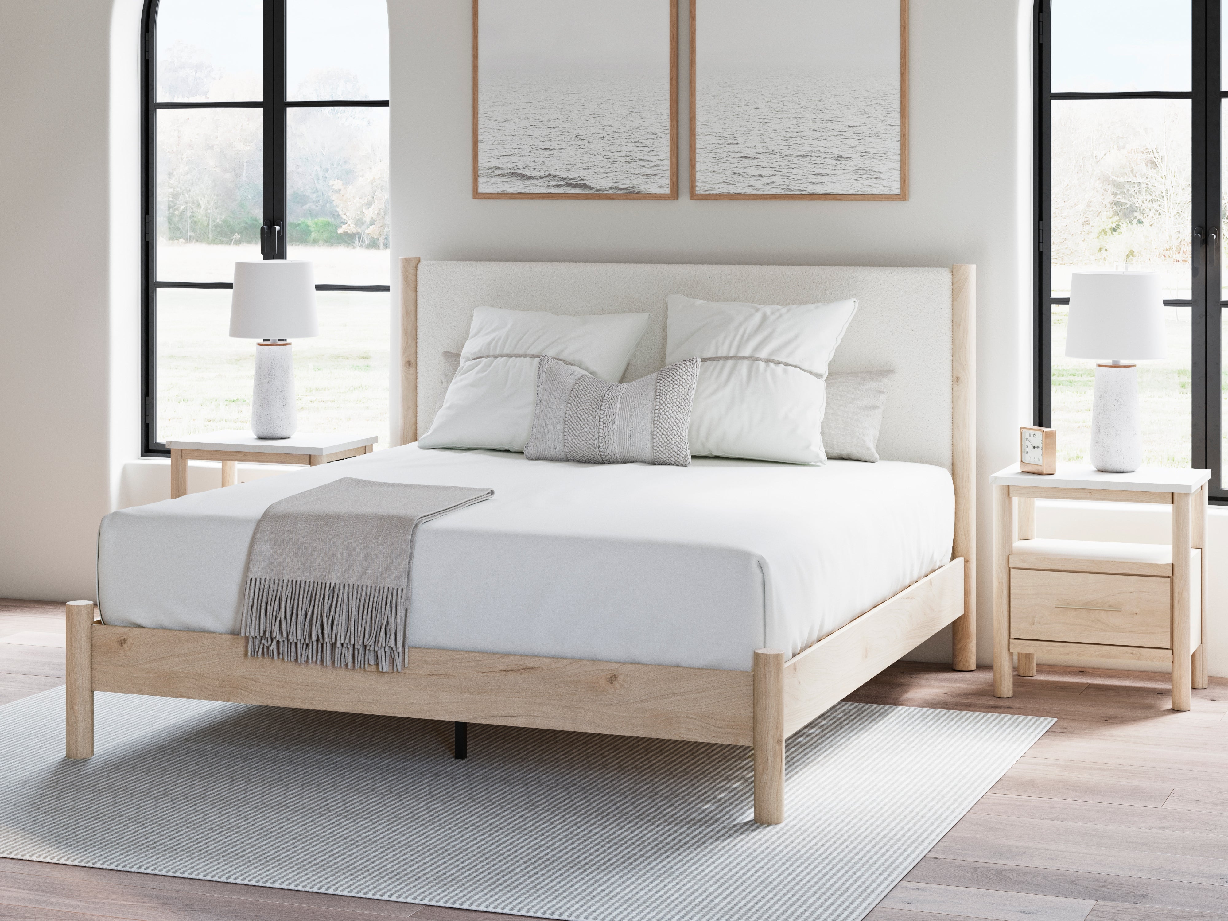 Furniture City Laplace - Ashley Furniture - Cadmori Bedroom - King Upholstered Panel Bed - B2615B7