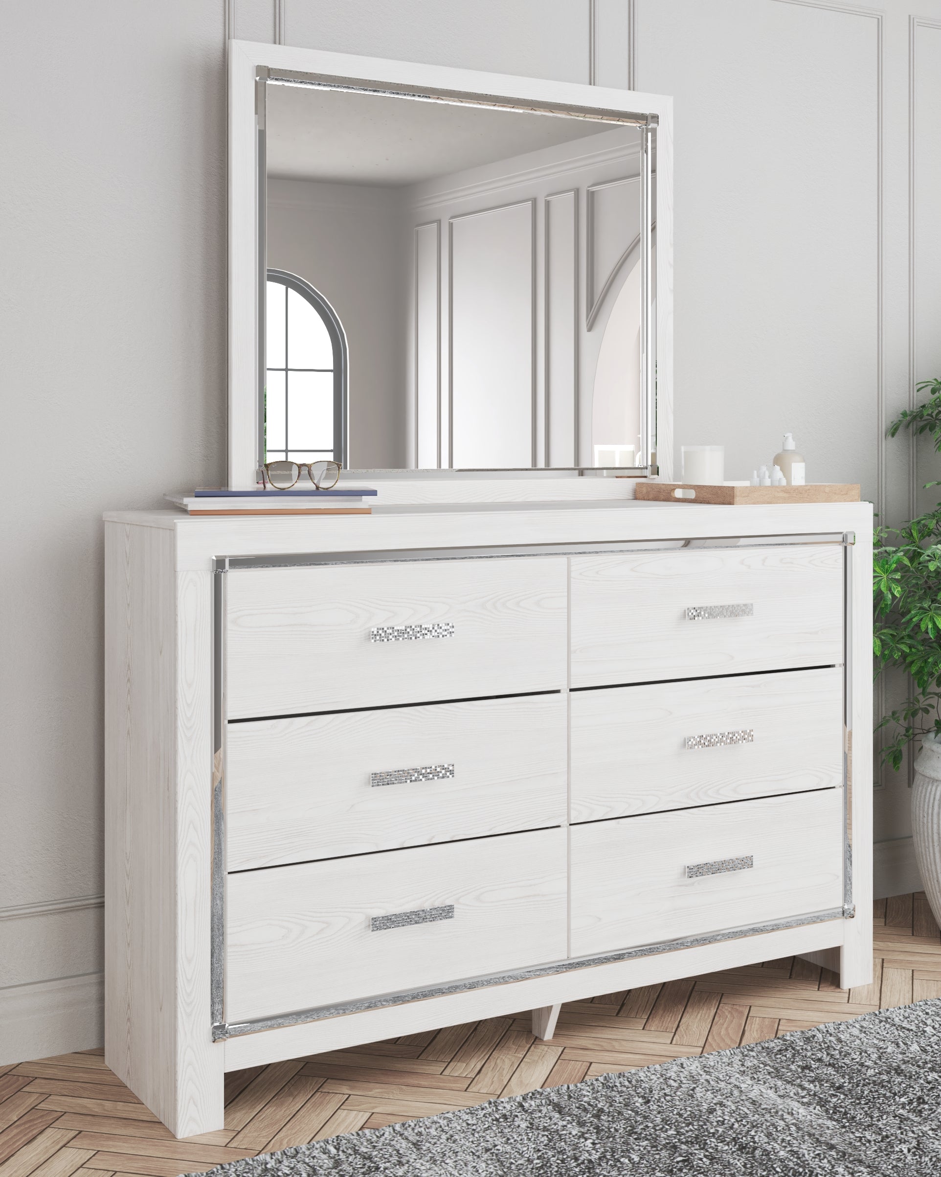 Furniture City Laplace - Ashley Furniture - Altyra Bedroom - Dresser and Mirror / White - B2640B1