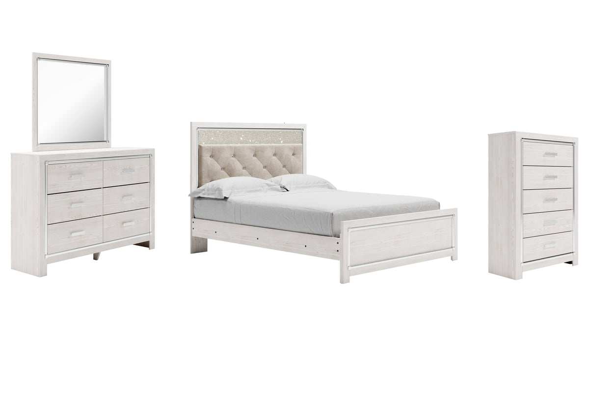 Furniture City Laplace - Ashley Furniture - Altyra Queen Upholstered Panel Bed, Dresser, Mirror, and Chest - Queen Upholstered Panel Bed, Dresser, Mirror, and Chest - B2640B35