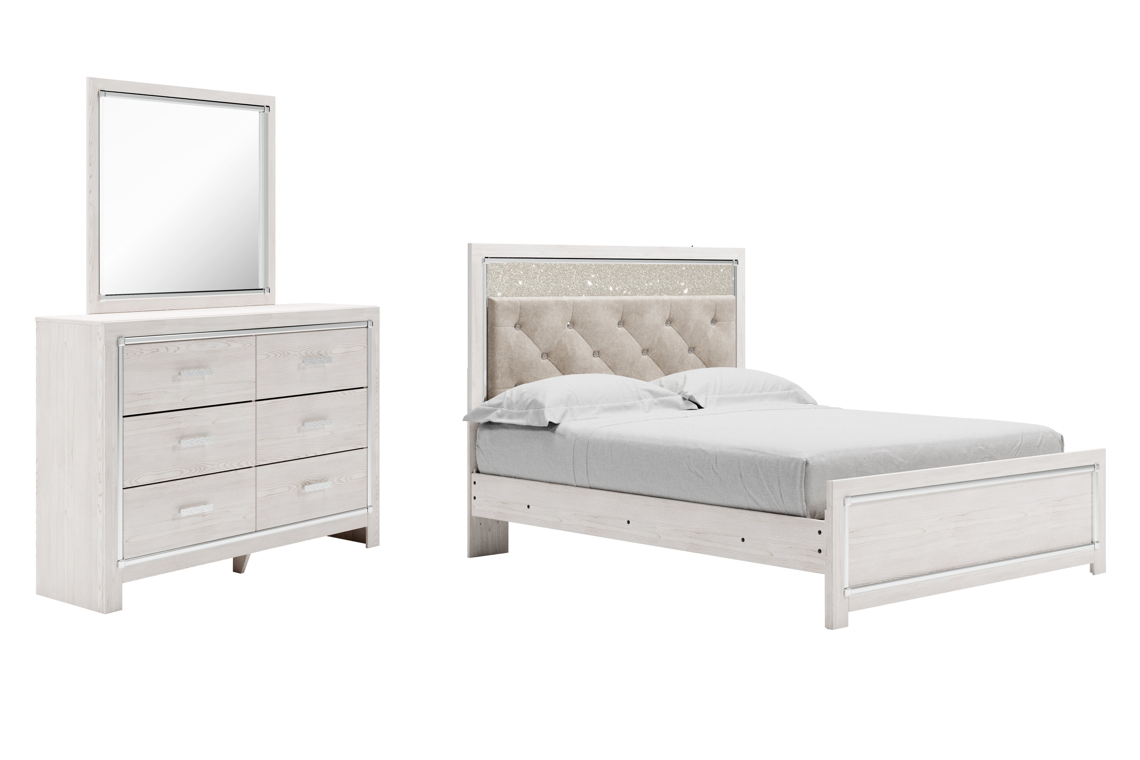 Furniture City Laplace - Ashley Furniture - Altyra Queen Panel Bed, Dresser and Mirror - Queen Panel Bed, Dresser and Mirror - B2640B10