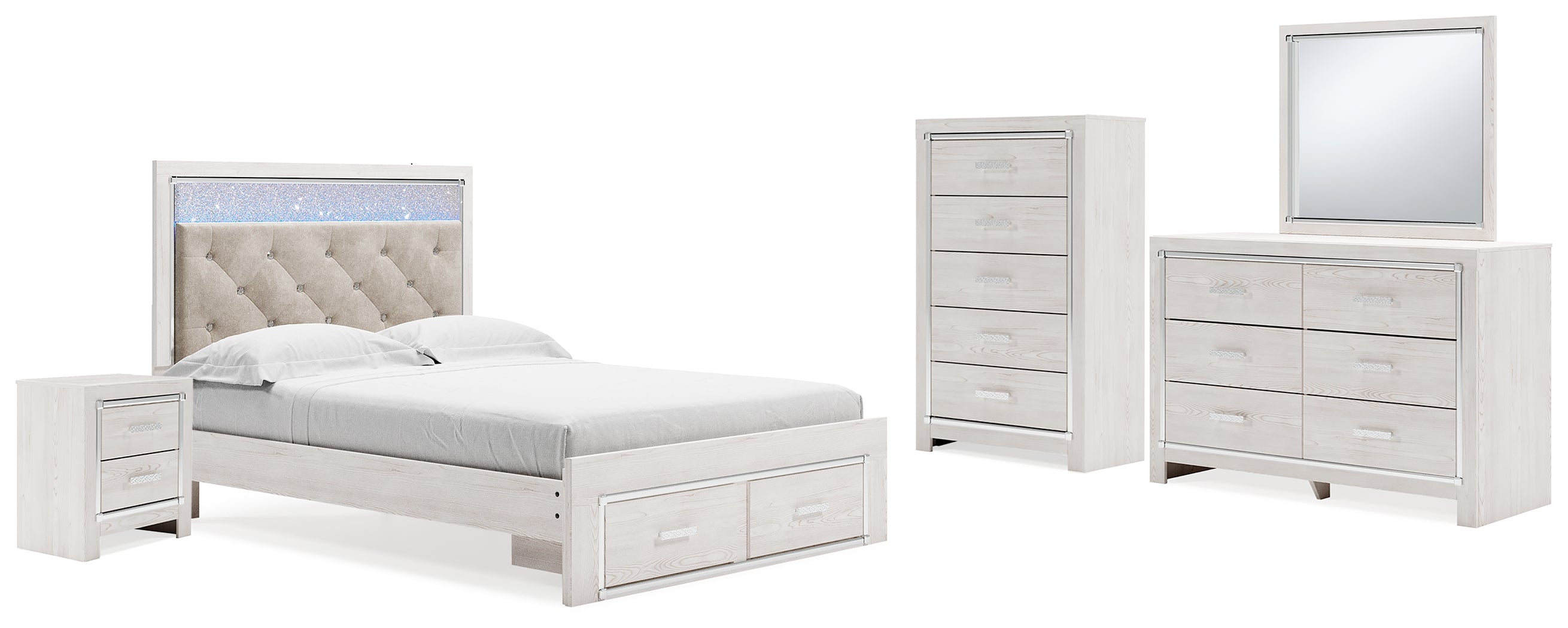 Furniture City Laplace - Ashley Furniture - Altyra Queen Storage Bed, Dresser, Mirror, Chest and Nightstand - Queen Storage Bed, Dresser, Mirror, Chest and Nightstand - B2640B42