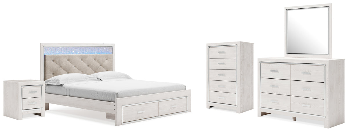 Furniture City Laplace - Ashley Furniture - Altyra King Upholstered Storage Bed, Dresser, Mirror, Chest, and Nightstand - King Upholstered Storage Bed, Dresser, Mirror, Chest, and Nightstand - B2640B40