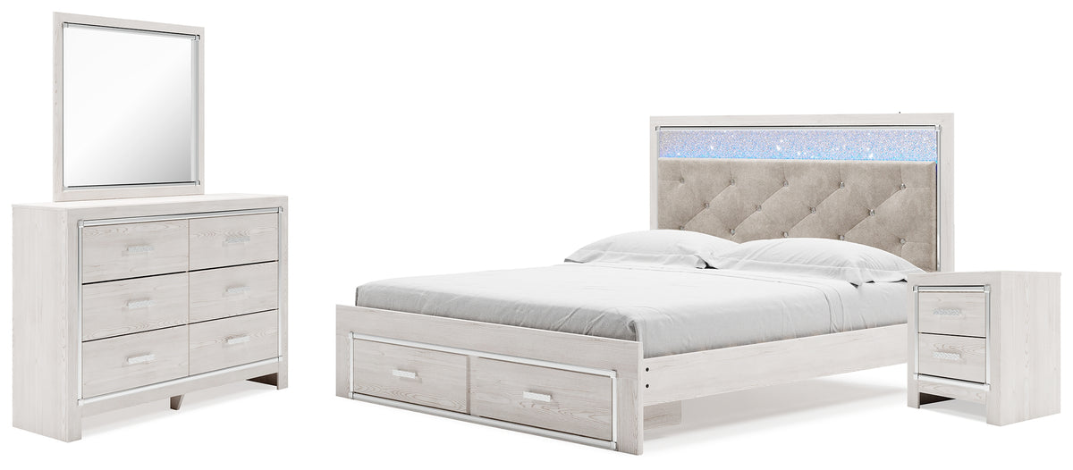 Furniture City Laplace - Ashley Furniture - Altyra King Upholstered Panel Storage Bed, Dresser, Mirror and Nightstand - King Upholstered Panel Storage Bed, Dresser, Mirror and Nightstand - B2640B32