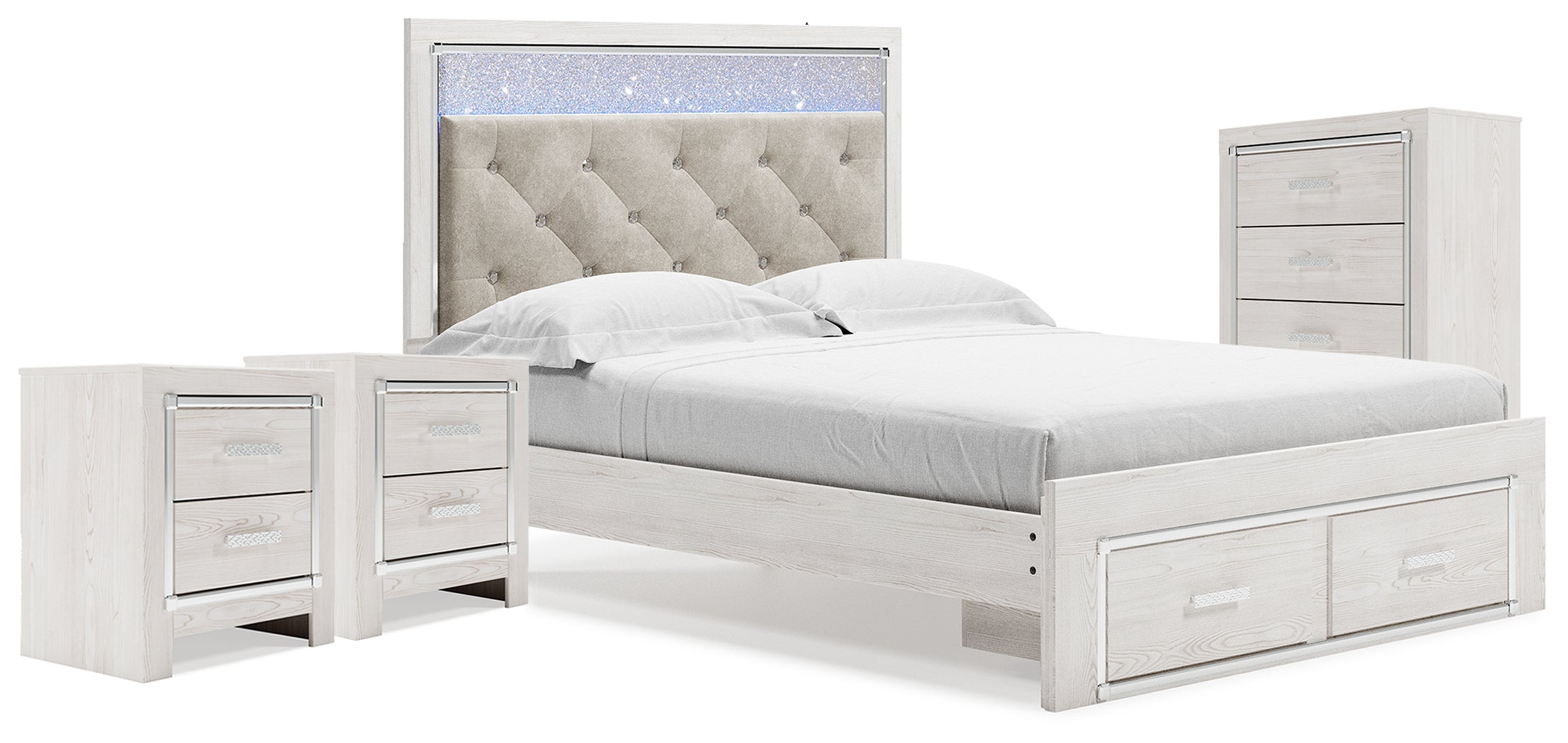 Furniture City Laplace - Ashley Furniture - Altyra Queen Storage Bed, Chest and 2 Nightstands - Queen Storage Bed, Chest and 2 Nightstands - B2640B68