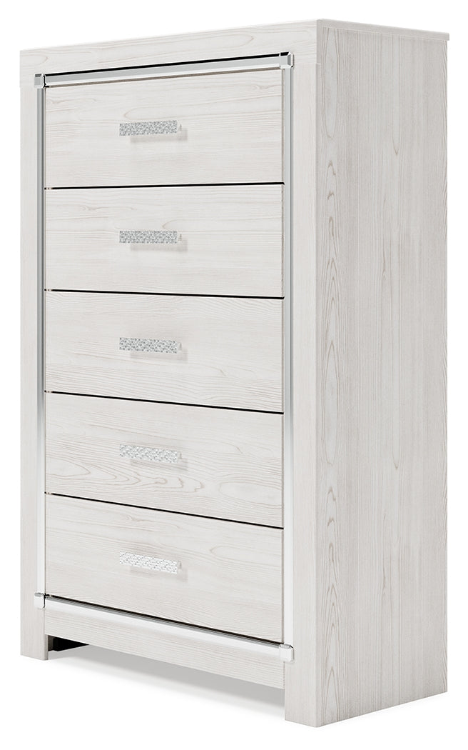 Furniture City Laplace - Ashley Furniture - Altyra Bedroom - Five Drawer Chest / White - B2640-46