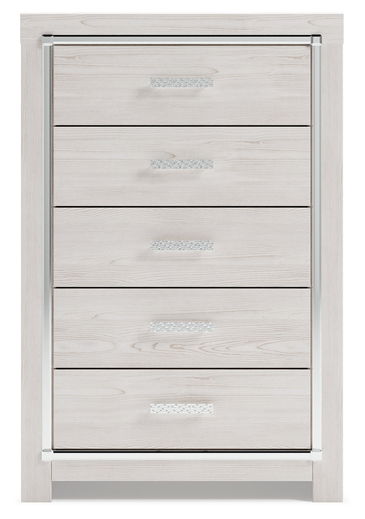 Furniture City Laplace - Ashley Furniture - Altyra Bedroom - Five Drawer Chest / White - B2640-46