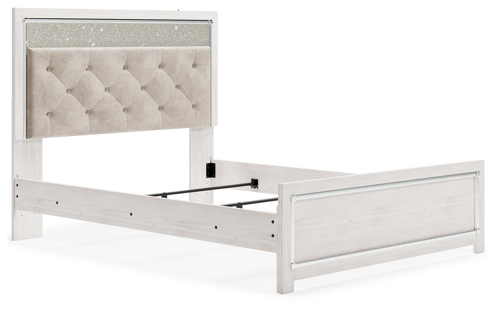 Furniture City Laplace - Ashley Furniture - Altyra Bedroom - King Upholstered Storage Bed / White - B2640B29