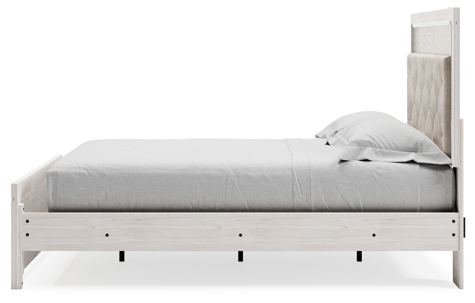 Furniture City Laplace - Ashley Furniture - Altyra Bedroom - King Upholstered Storage Bed / White - B2640B29
