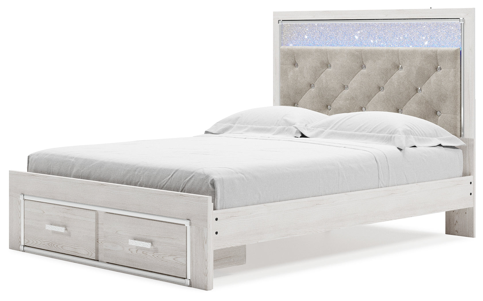 Furniture City Laplace - Ashley Furniture - Altyra Bedroom - Queen Upholstered Storage Bed / White - B2640B17