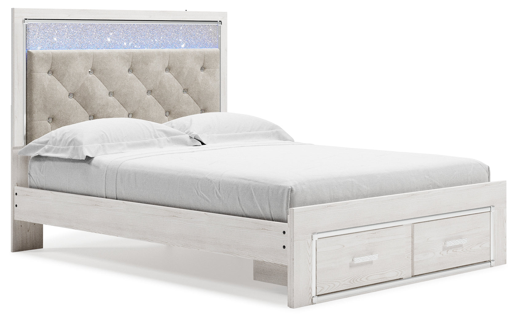 Furniture City Laplace - Ashley Furniture - Altyra Bedroom - Queen Upholstered Storage Bed / White - B2640B17
