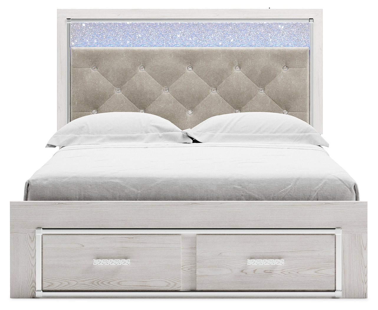 Furniture City Laplace - Ashley Furniture - Altyra Bedroom - Queen Upholstered Storage Bed / White - B2640B17