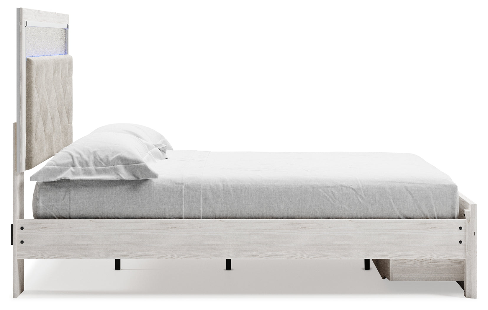 Furniture City Laplace - Ashley Furniture - Altyra Bedroom - Queen Upholstered Storage Bed / White - B2640B17