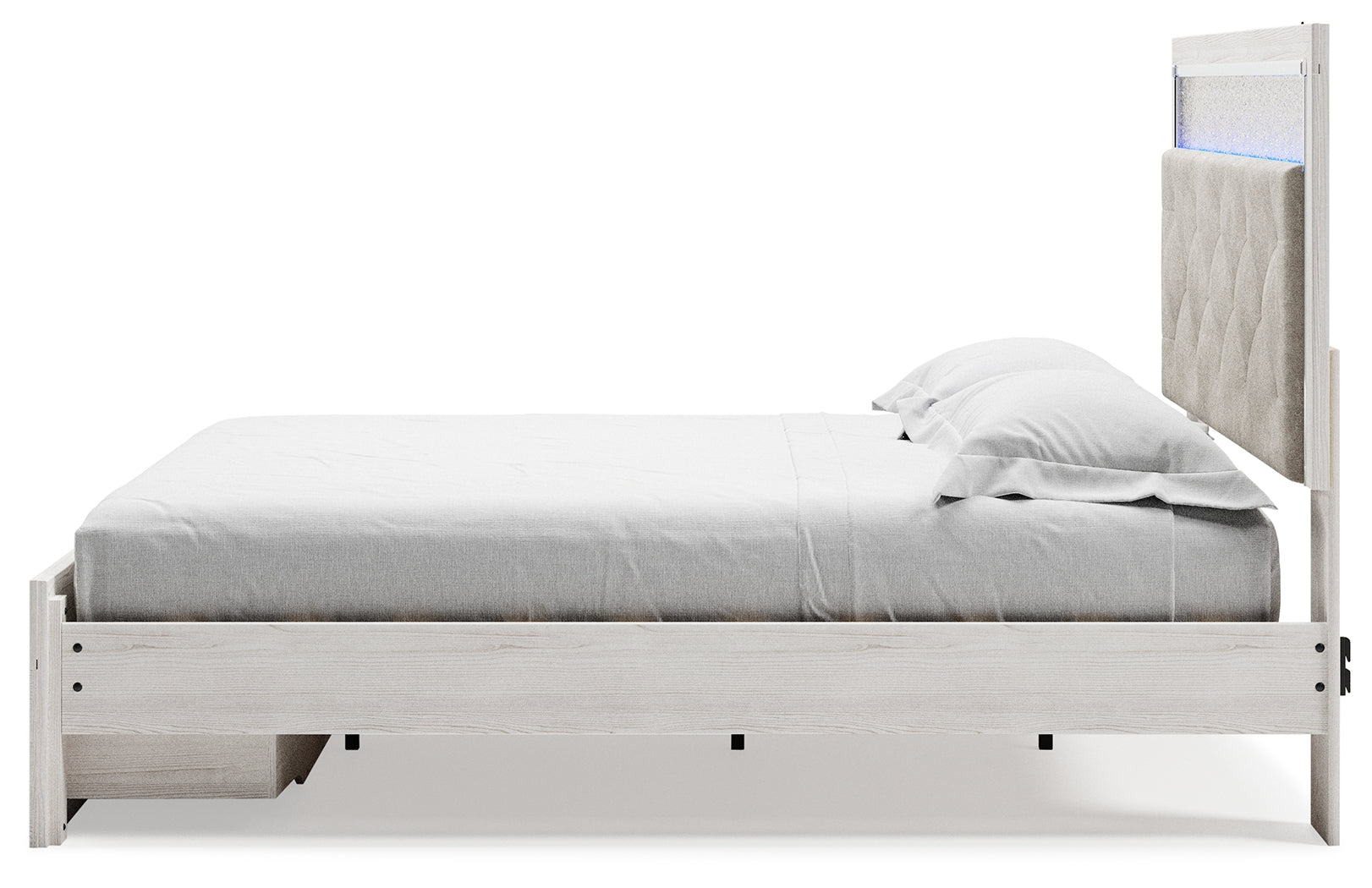 Furniture City Laplace - Ashley Furniture - Altyra Bedroom - King Upholstered Storage Bed / White - B2640B29