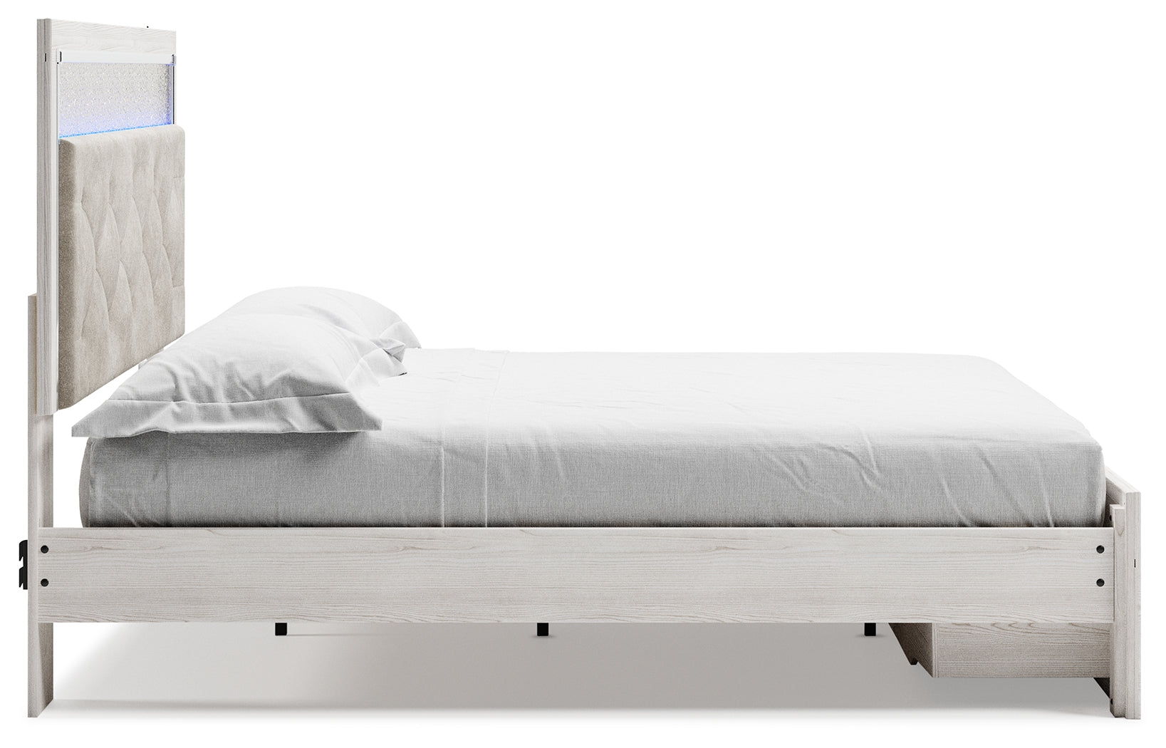 Furniture City Laplace - Ashley Furniture - Altyra Bedroom - King Upholstered Storage Bed / White - B2640B29