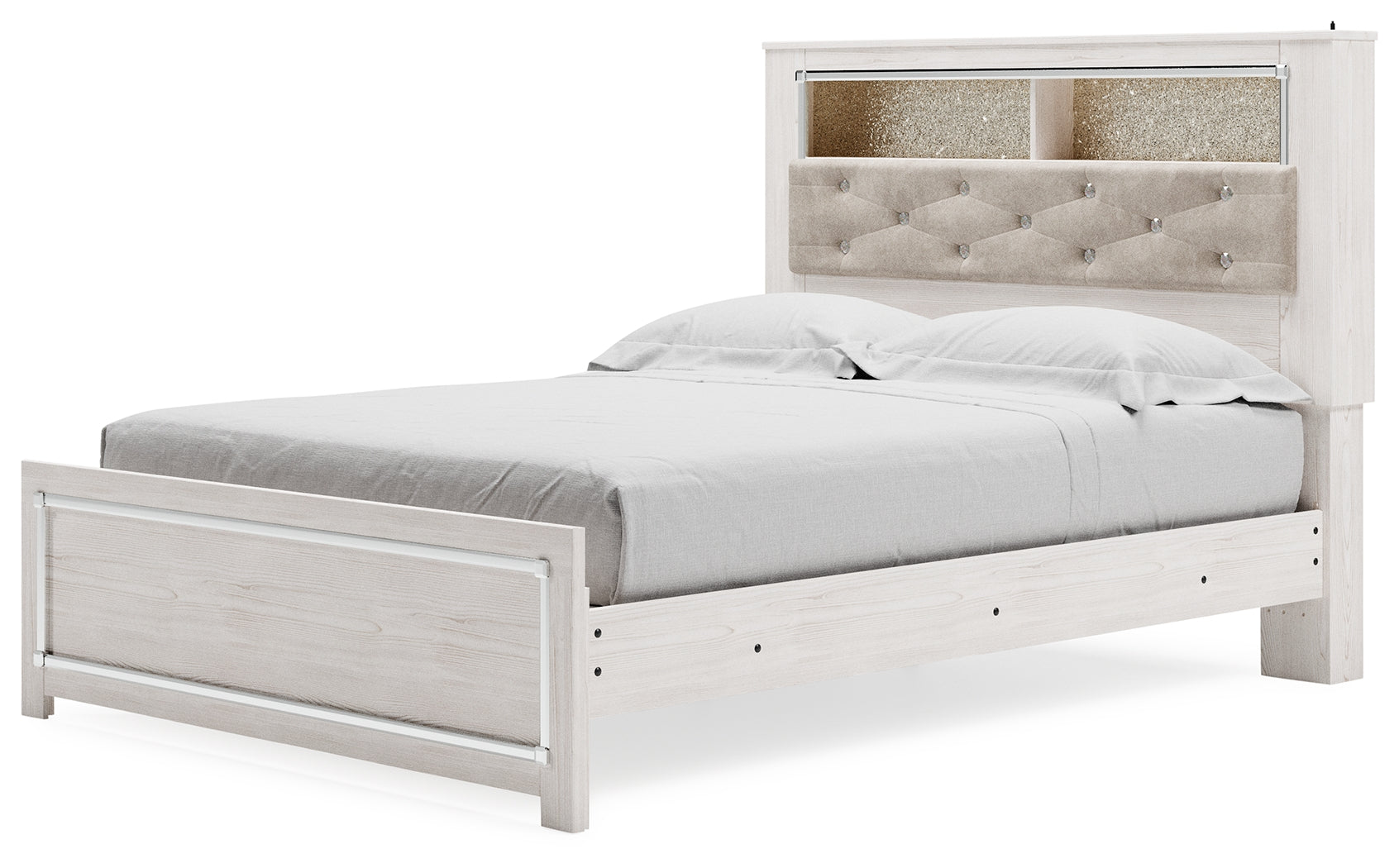 Furniture City Laplace - Ashley Furniture - Altyra Bedroom - Queen Panel Bookcase Bed / White - B2640B4