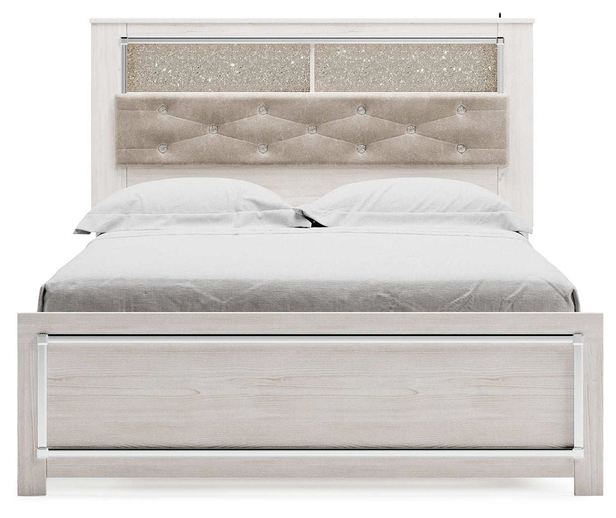 Furniture City Laplace - Ashley Furniture - Altyra Bedroom - Queen Panel Bookcase Bed / White - B2640B4
