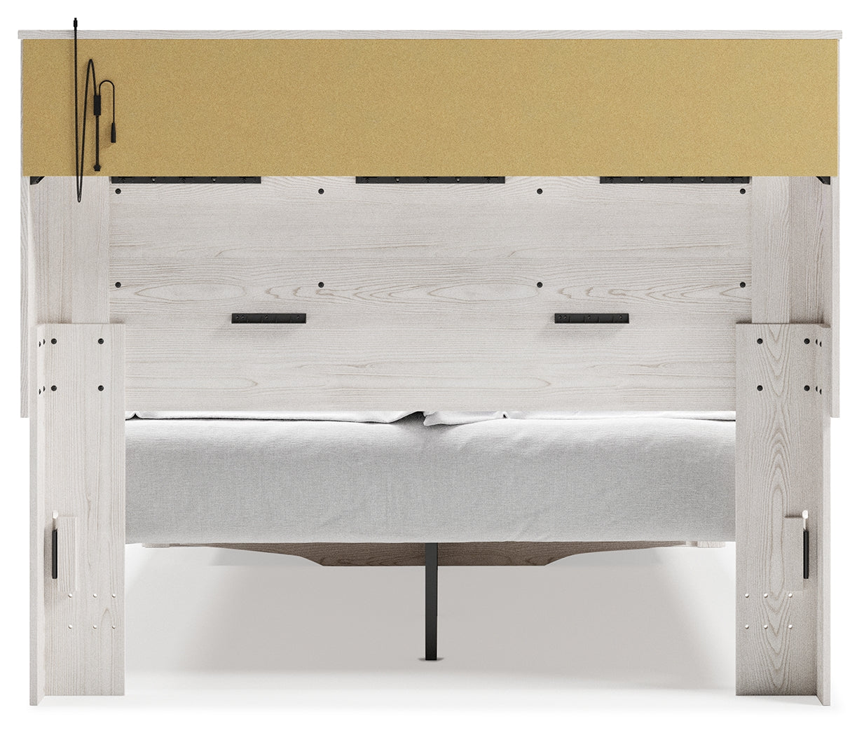 Furniture City Laplace - Ashley Furniture - Altyra Bedroom - Queen Upholstered Bookcase Bed with Storage / White - B2640B19