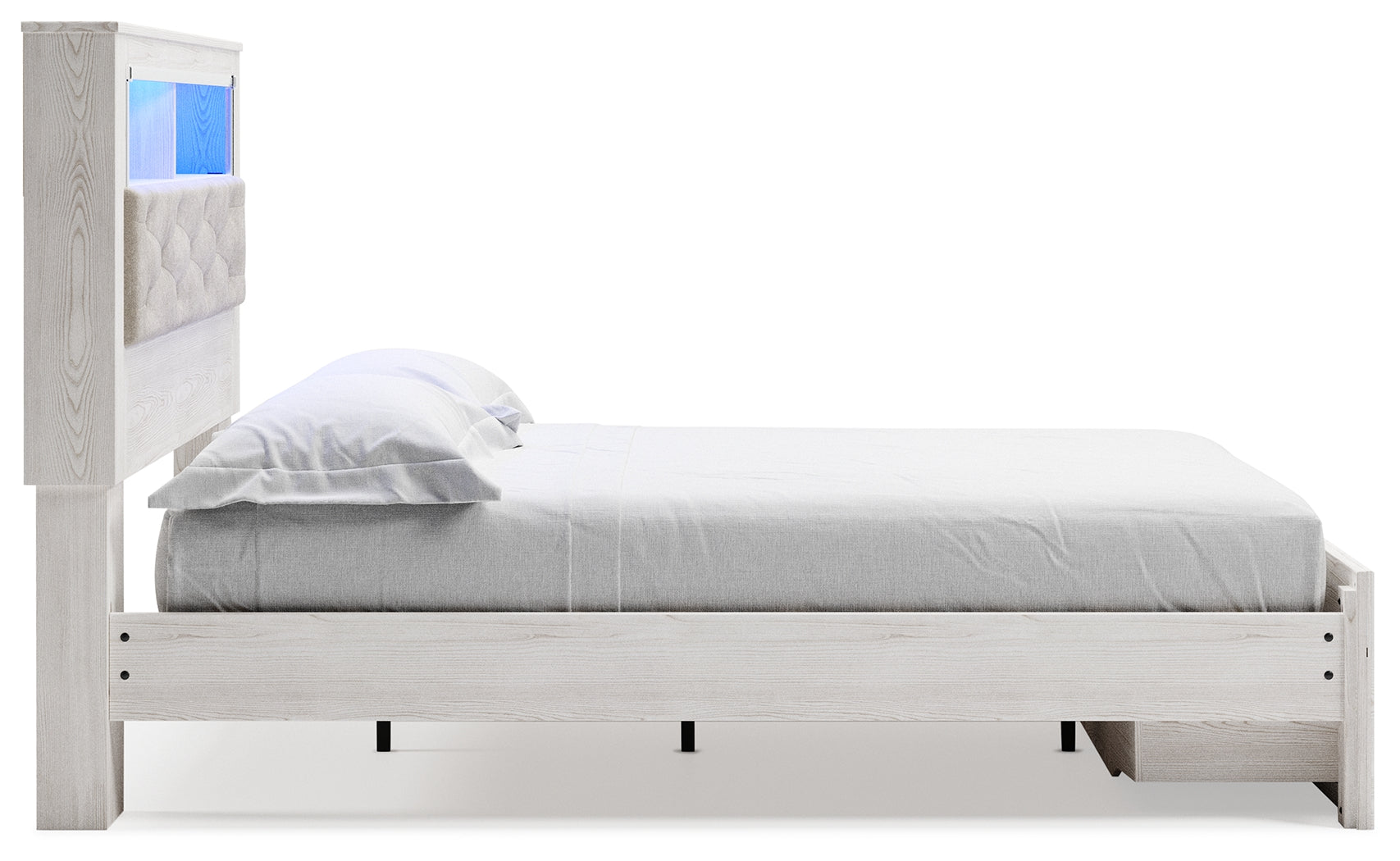 Furniture City Laplace - Ashley Furniture - Altyra Bedroom - Queen Upholstered Bookcase Bed with Storage / White - B2640B19