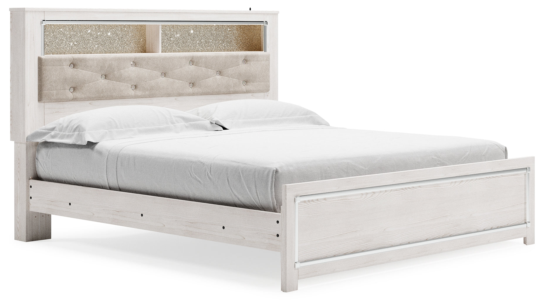 Furniture City Laplace - Ashley Furniture - Altyra Bedroom - King Panel Bookcase Bed / White - B2640B5