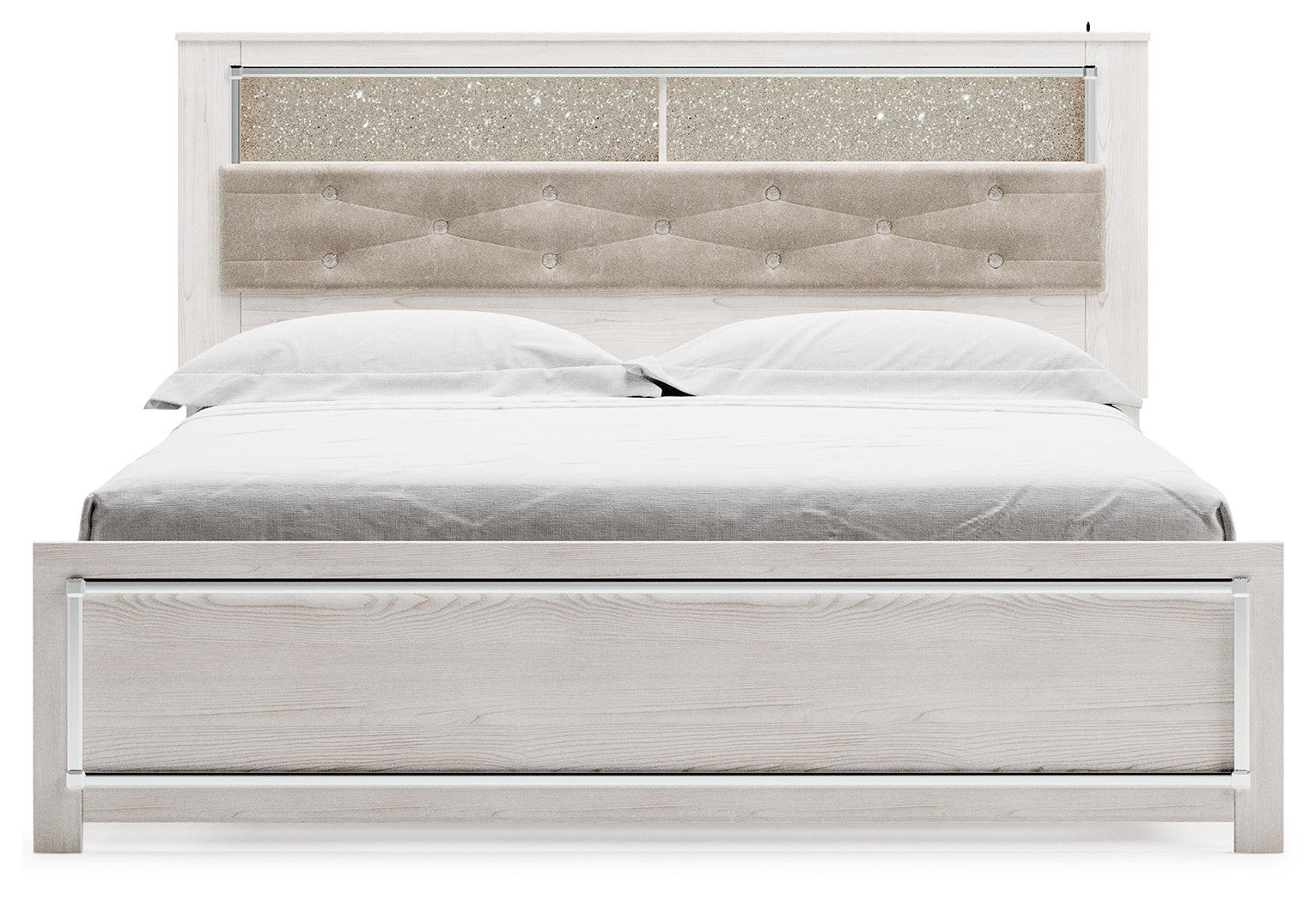 Furniture City Laplace - Ashley Furniture - Altyra Bedroom - King Panel Bookcase Bed / White - B2640B5