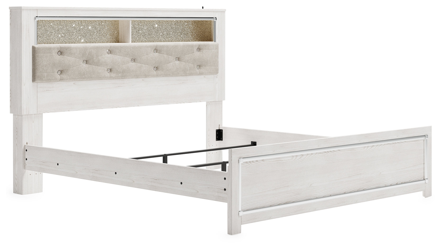 Furniture City Laplace - Ashley Furniture - Altyra Bedroom - King Panel Bookcase Bed / White - B2640B5