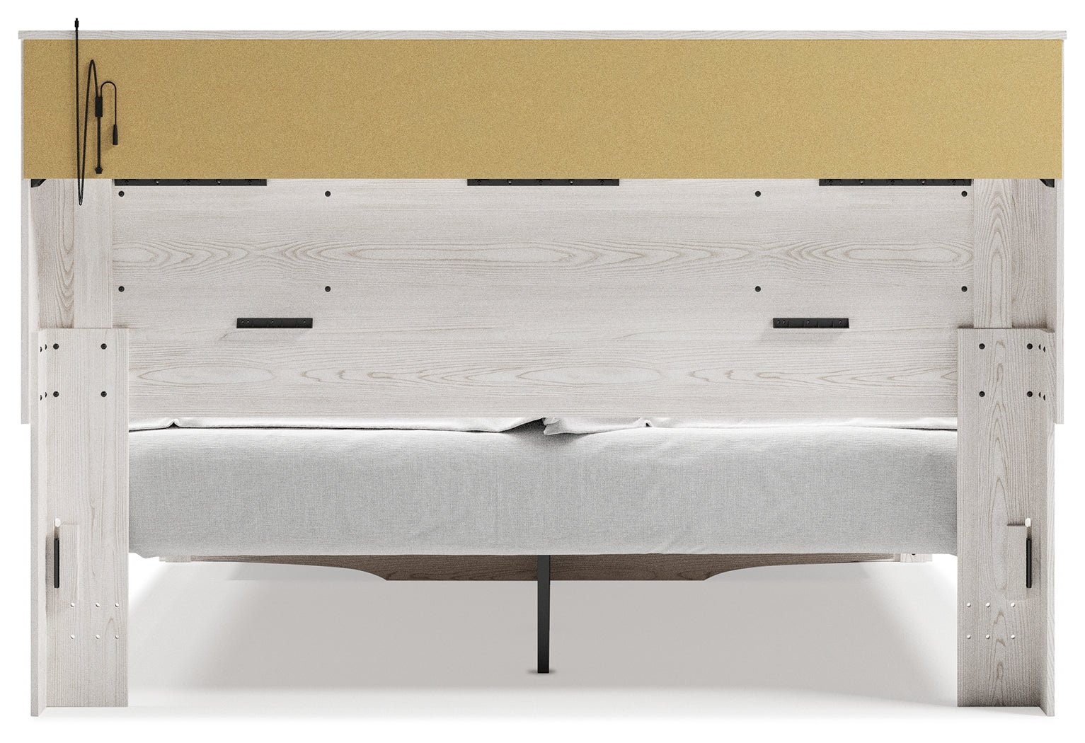 Furniture City Laplace - Ashley Furniture - Altyra Bedroom - King Upholstered Bookcase Bed with Storage / White - B2640B30