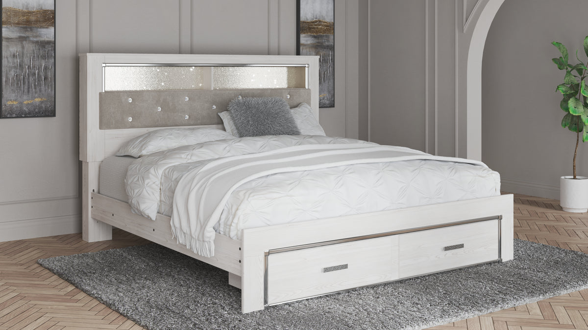 Furniture City Laplace - Ashley Furniture - Altyra King Upholstered Bookcase Bed with Storage - King Upholstered Bookcase Bed with Storage - B2640B30