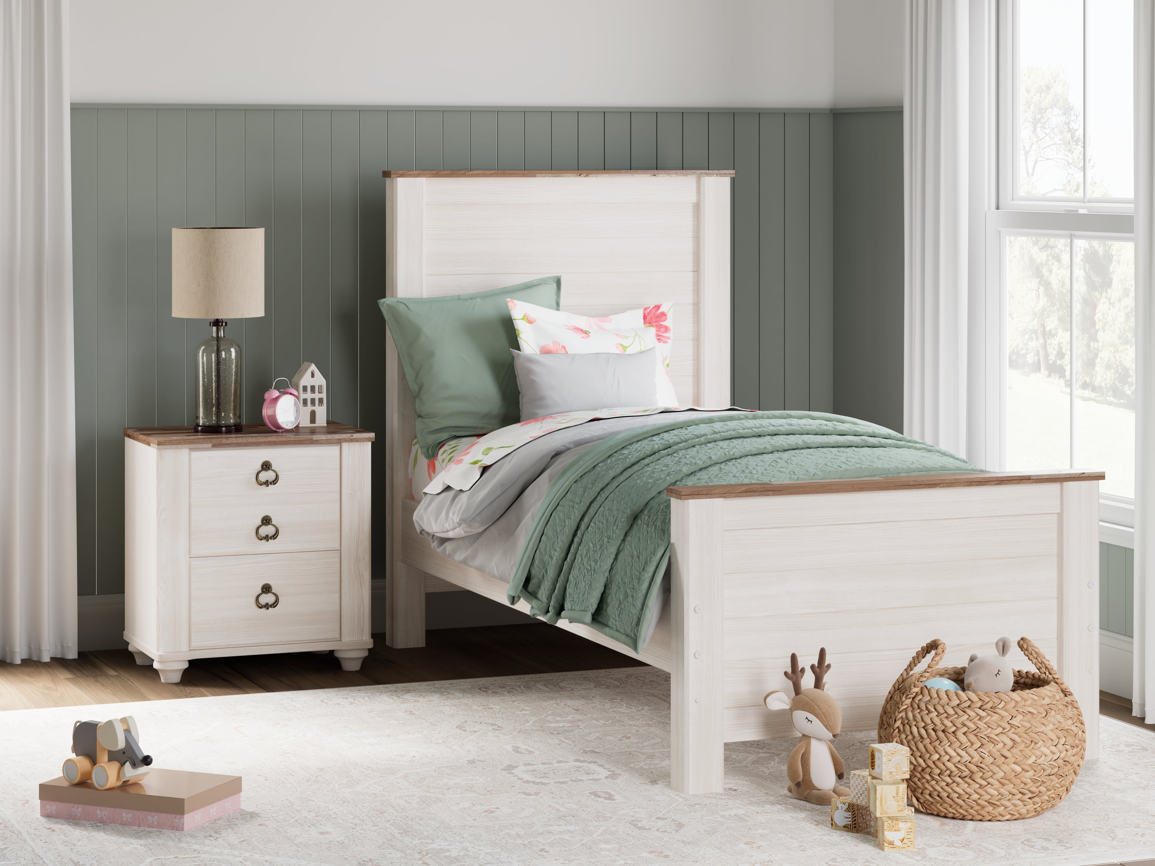 Furniture City Laplace - Ashley Furniture - Willowton Bedroom - Twin Panel Bed - B267B15
