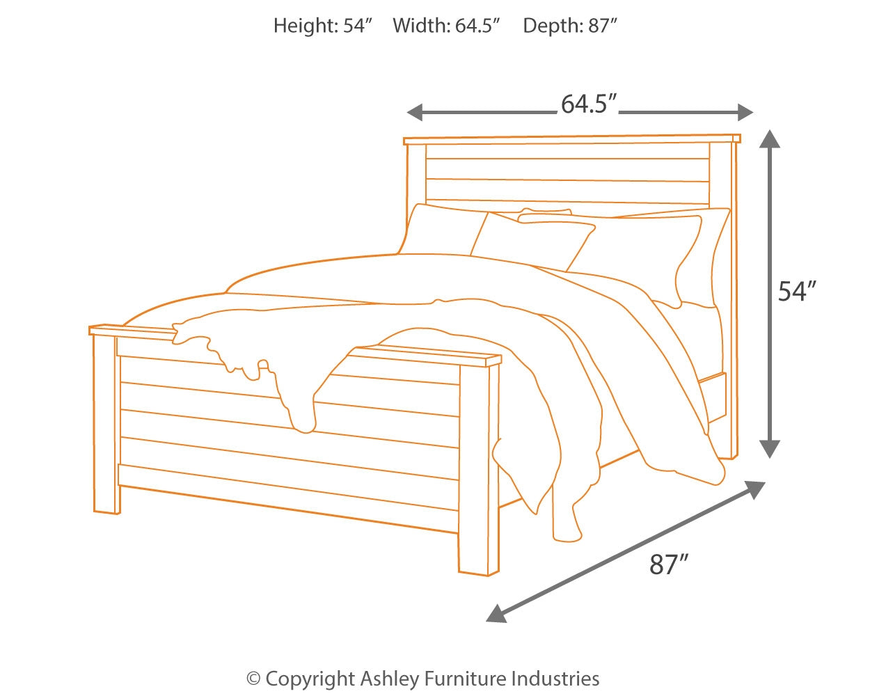 Furniture City Laplace - Ashley Furniture - Porter Bedroom - California King Panel Bed / Rustic Brown - B697B12