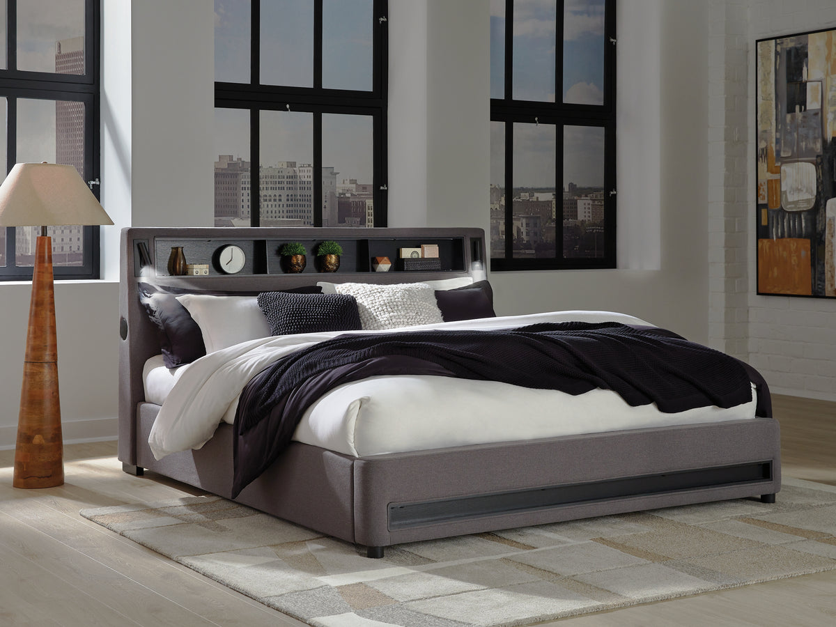 Furniture City Laplace - Ashley Furniture - Verishaw Bedroom - King Upholstered Bed - PCB2721B21