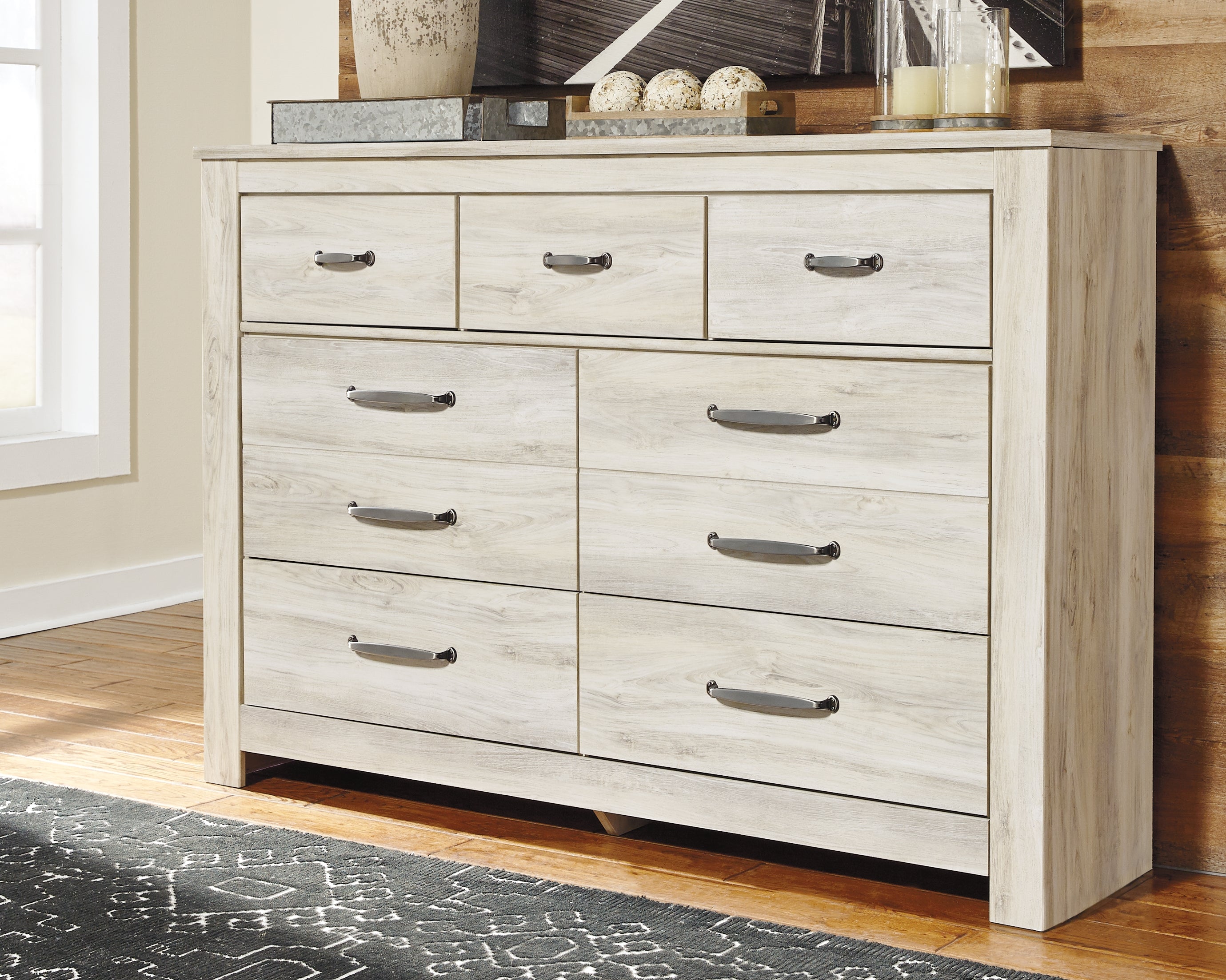 Furniture City Laplace - Ashley Furniture - Bellaby Bedroom - King Panel Bed / Whitewash - B331B8
