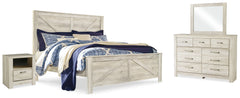 Furniture City Laplace - Ashley Furniture - Bellaby King Crossbuck Panel Bed, Dresser, Mirror, and Nightstand - King Crossbuck Panel Bed, Dresser, Mirror, and Nightstand - B331B15