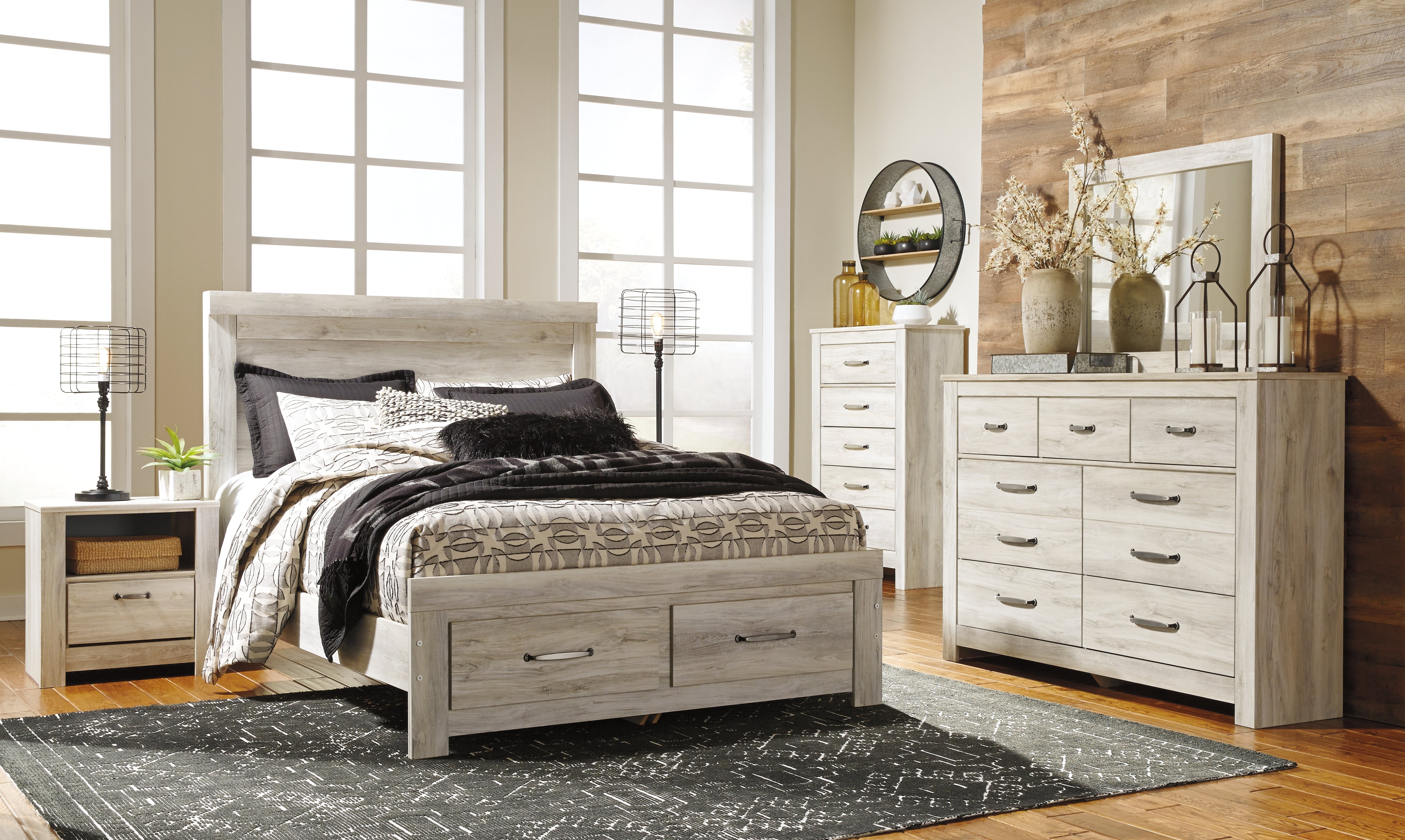 Furniture City Laplace - Ashley Furniture - Bellaby Bedroom - One Drawer Night Stand / Whitewash - B331-91