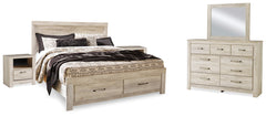 Furniture City Laplace - Ashley Furniture - Bellaby King Panel Storage Bed, Dresser, Mirror and 2 Nightstands - King Panel Storage Bed, Dresser, Mirror and 2 Nightstands - B331B19