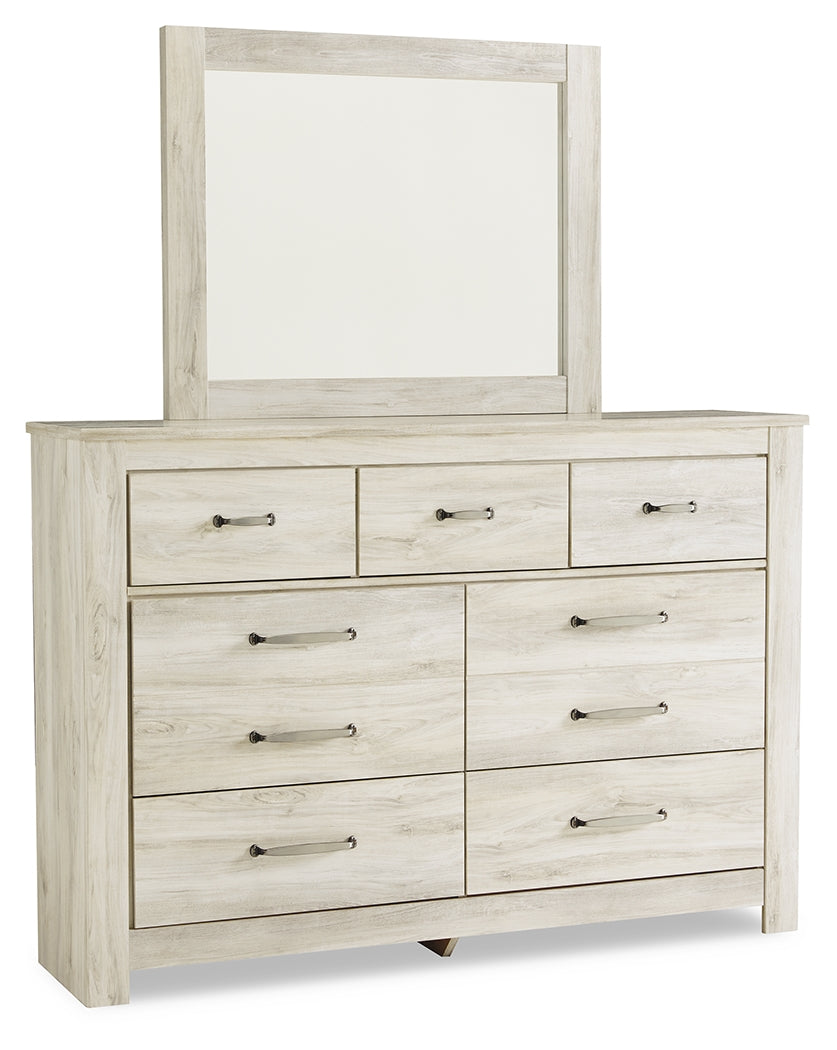 Furniture City Laplace - Ashley Furniture - Bellaby Bedroom - Dresser and Mirror / Whitewash - B331B1