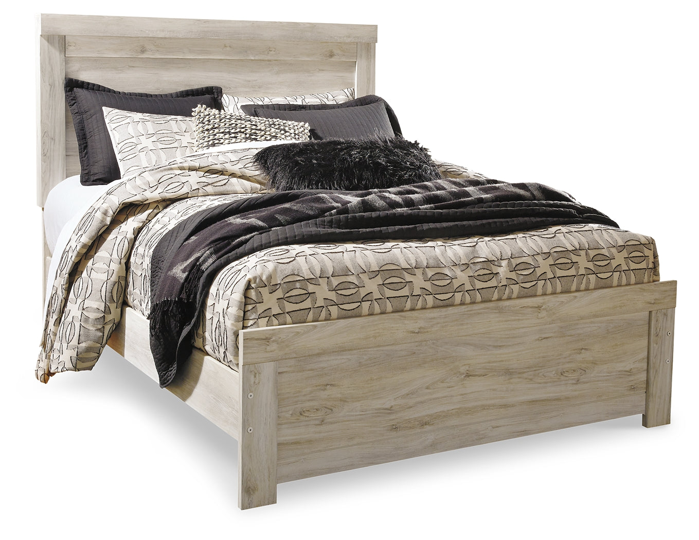 Furniture City Laplace - Ashley Furniture - Bellaby Bedroom - Queen Panel Bed / Whitewash - B331B2