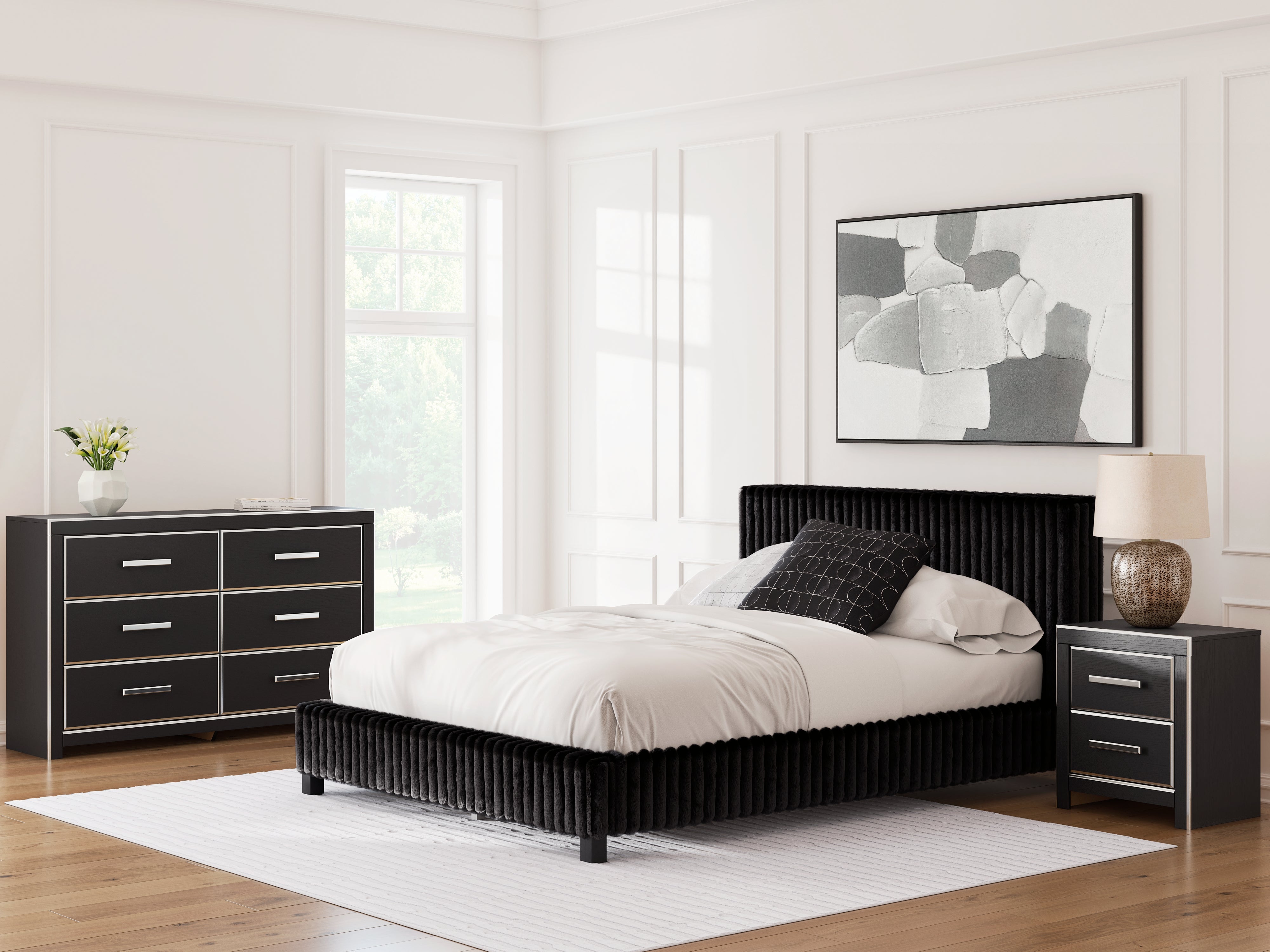 Furniture City Laplace - Ashley Furniture - Zuraleus Queen Upholstered Bed, Dresser and Nightstand - Queen Upholstered Bed, Dresser and Nightstand - PCB3380B15