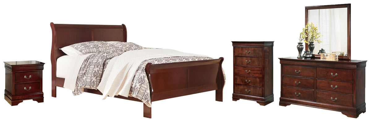 Furniture City Laplace - Ashley Furniture - Alisdair Queen Sleigh Bed, Dresser, Mirror, Chest and Nightstand - Queen Sleigh Bed, Dresser, Mirror, Chest and Nightstand - B376B12