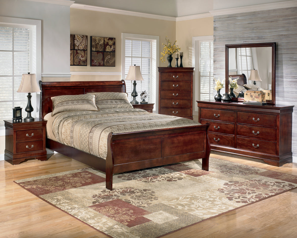 Furniture City Laplace - Ashley Furniture - Alisdair King Sleigh Bed, Dresser, Mirror, Chest and 2 Nightstands - King Sleigh Bed, Dresser, Mirror, Chest and 2 Nightstands - B376B17