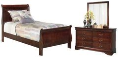 Furniture City Laplace - Ashley Furniture - Alisdair Twin Sleigh Bed, Dresser and Mirror - Twin Sleigh Bed, Dresser and Mirror - B376B6