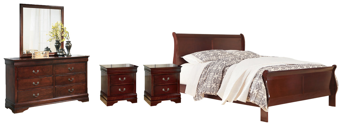 Furniture City Laplace - Ashley Furniture - Alisdair Queen Sleigh Bed, Dresser, Mirror, Chest and 2 Nightstands - Queen Sleigh Bed, Dresser, Mirror, Chest and 2 Nightstands - B376B23