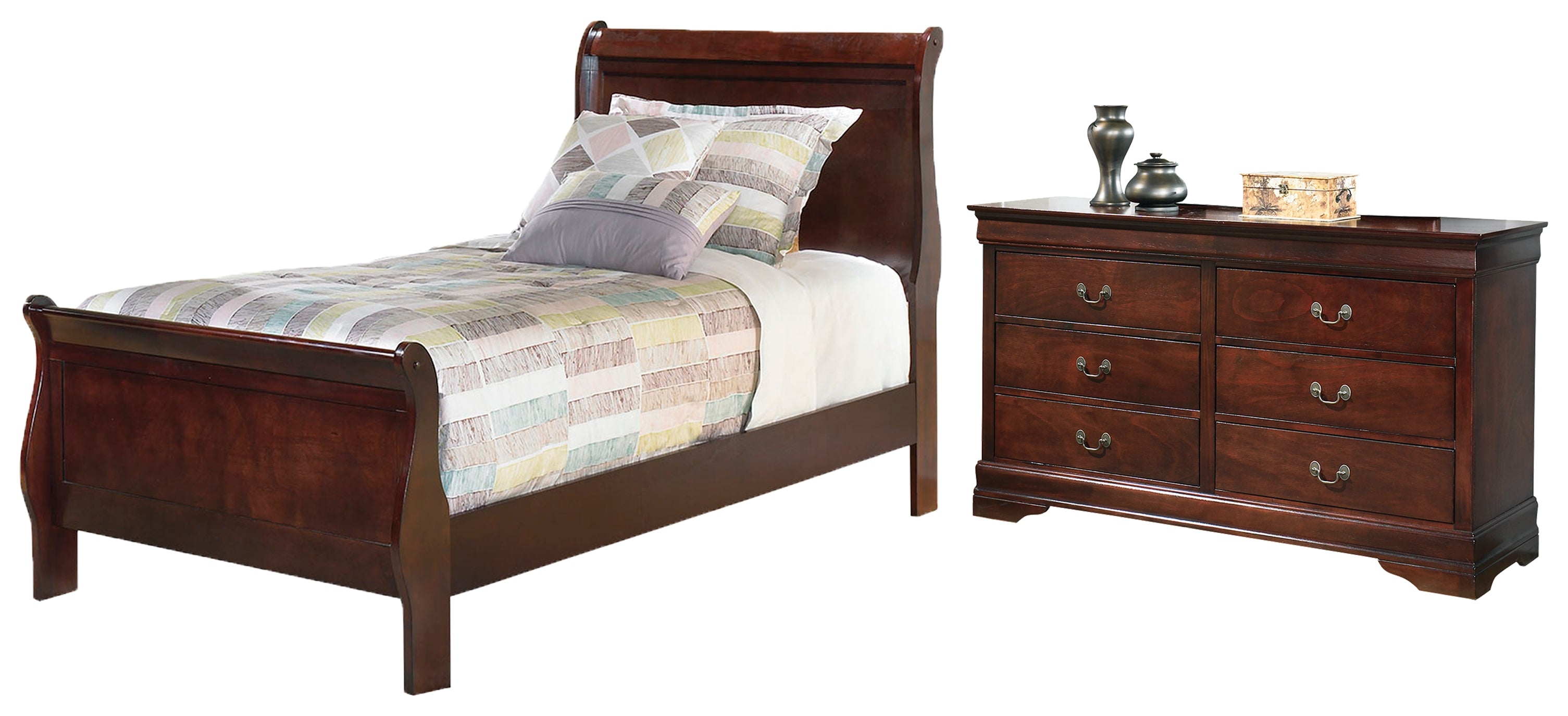 Furniture City Laplace - Ashley Furniture - Alisdair Twin Sleigh Bed and Dresser - Twin Sleigh Bed and Dresser - B376B20